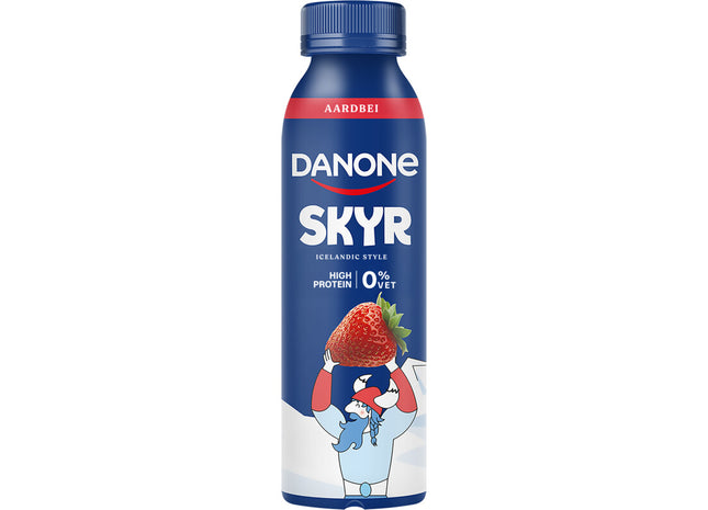 Danone Skyr drink aardbei high protein 0% vet