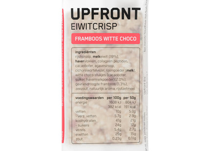 Upfront Eiwit crisp witte chocolade framboos
