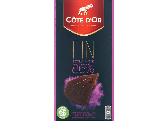 Côte d'Or Chocolade reep extra intense puur 86%
