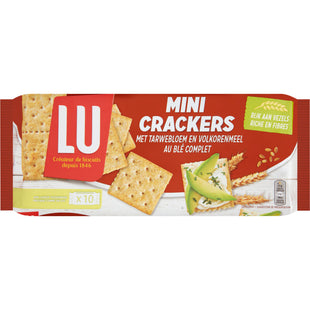 LU Mini crackers tarwebloem en volkorenmeel
