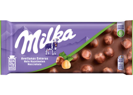 Milka Chocoladereep hele hazelnoot