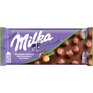 Milka Chocoladereep hele hazelnoot