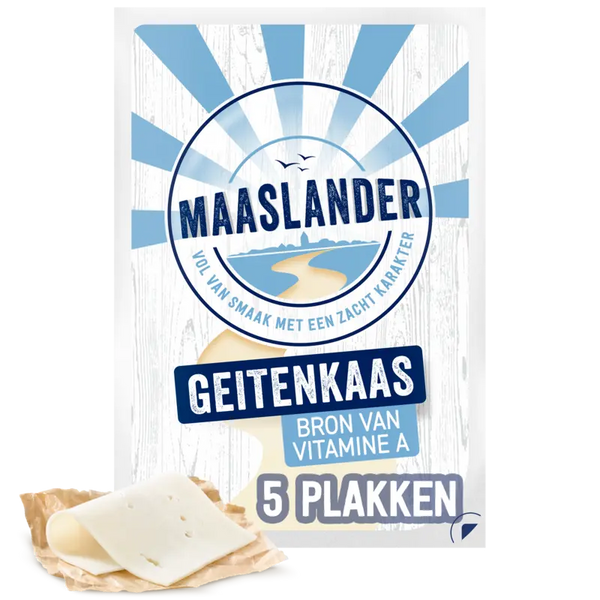 Maaslander young matured goat cheese slice