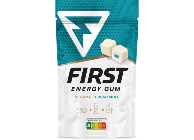 First Energy Gum Blue mint met cafeïne