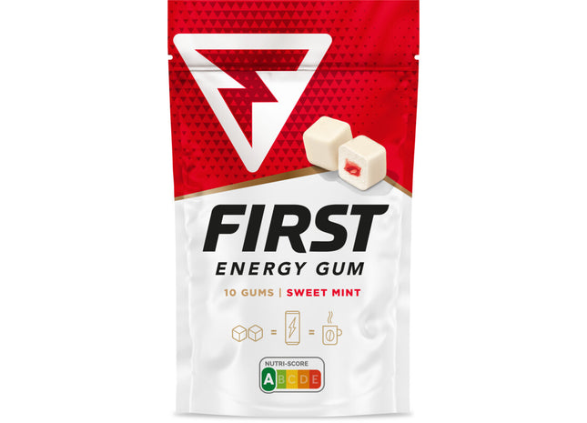 First Energy Gum Red mint met cafeïne
