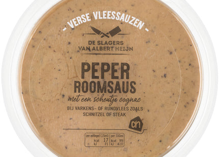 Peper roomsaus met scheutje cognac