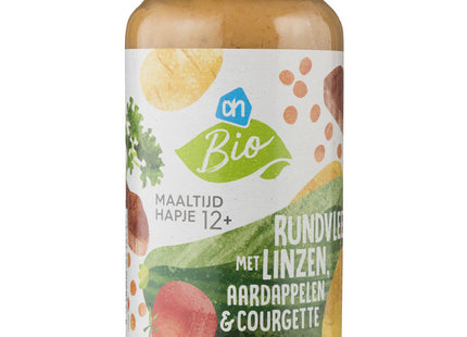 Biologisch Rundvl met linzen aardappel courg 12m+