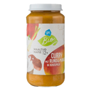 Biologisches Curry mit Rindfleisch und Mango in Kokos 12m+
