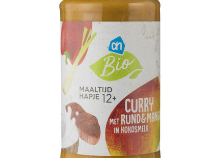 Bio-Curry mit Rindfleisch und Mango in Kokosnuss 12 Monate+