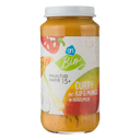 Biologisches Curry mit Huhn und Mango in Kokos 15m+