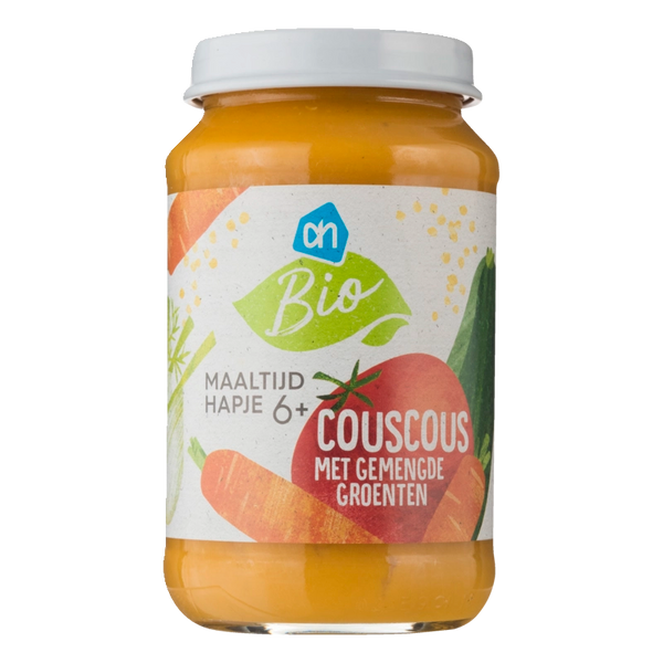 Biologischer Couscous mit gemischtem Gemüse 6m+
