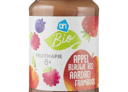 Biologisch Fruithapje appel blauwe bes aardbei 8m+