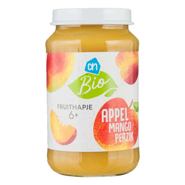 Biologisch Fruithapje appel mango perzik 6m+