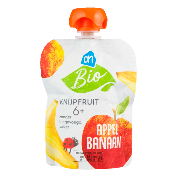 Biologischer Quetschobst Apfel Banane 6m+