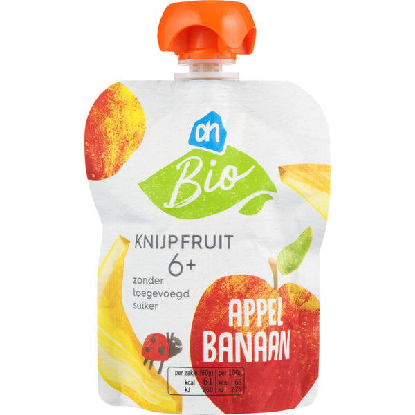Biologischer Quetschobst Apfel Banane 6m+