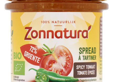 Zonnatura Groentespread spicy tomaat bio