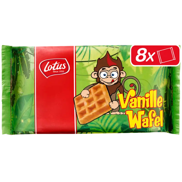 Lotus Wafels vanille aap