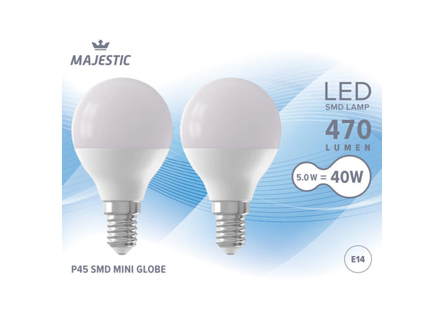 Majestic Led kogel mat E14 40W