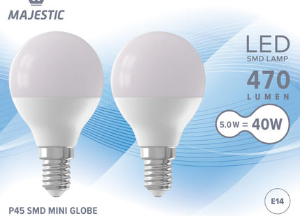Majestic Led bullet frosted E14 40W