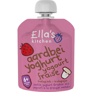 Ella's kitchen Biologische Aardbeien yoghurt 6m+  Dutchshopper