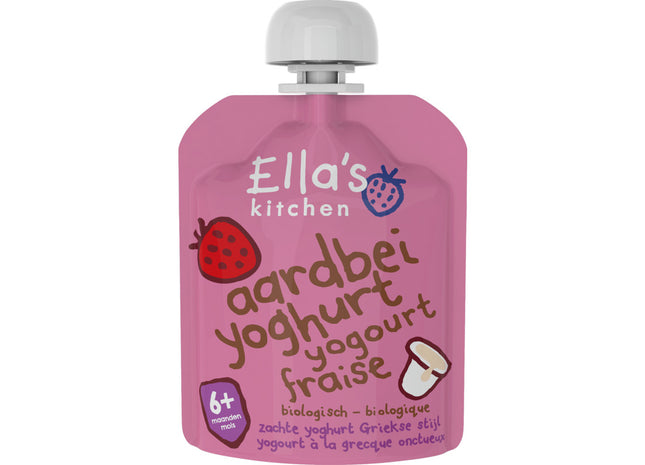 Ella's kitchen Biologische Aardbeien yoghurt 6m+  Dutchshopper