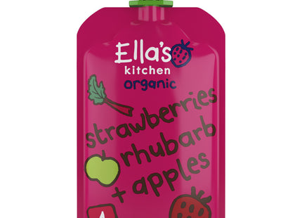 Ella's kitchen Strawberries, rhubarb + apples 4+ organic