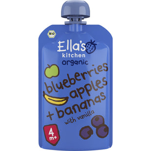 Ella's kitchen Blauwe bessen, appels, bananen 4m+ bio  Dutchshopper