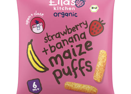 Ella's kitchen Maize puffs strawberry + banana 6+ organic