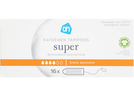 Cotton tampons super