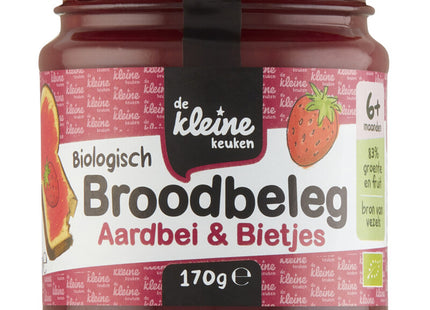 De Kleine Keuken Biologisch broodbeleg aardbei & biet 6m+