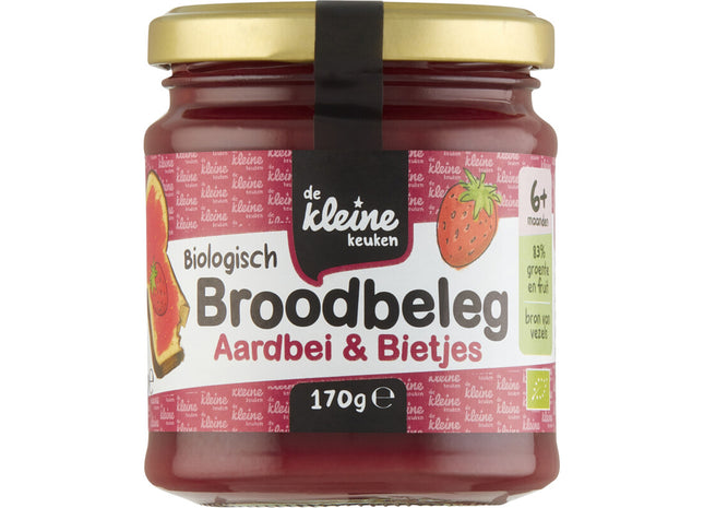 De Kleine Keuken Biologisch broodbeleg aardbei & biet 6m+