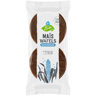 Biologisch Maiswafels met melk chocolade