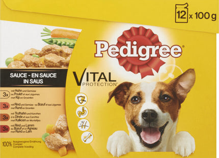 Pedigree Adult mix selectie met groenten in saus
