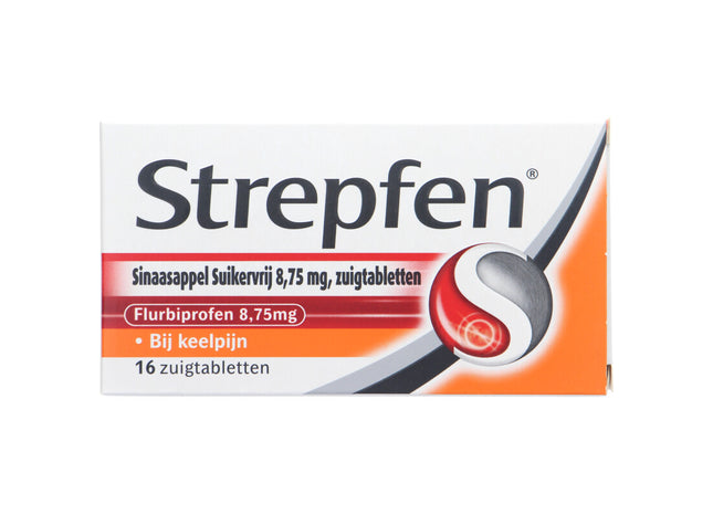 Strepfen Sinaasappel suikervrij zuigtabletten
