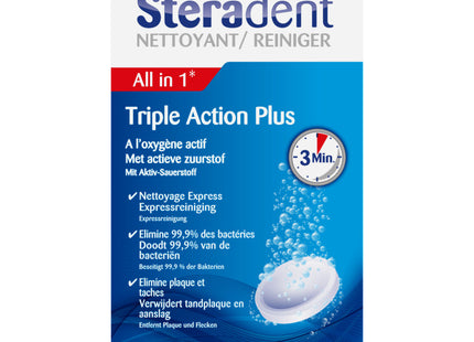 Steradent Denture cleaner triple action plus