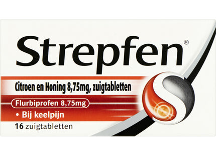 Strepfen Citroen en honing zuigtabletten