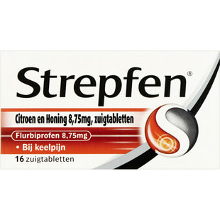 Strepfen Citroen en honing zuigtabletten