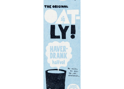 Oatly! Oat drink half full