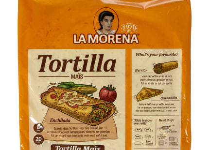 La Morena Tortilla wraps with cornmeal medium