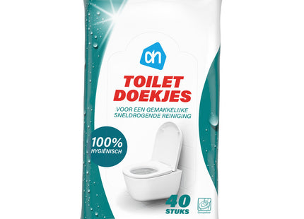 Toilet cleaning wipes damp
