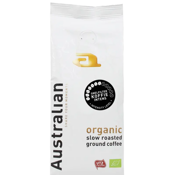 Australian Organic slowly roasted ground coffee