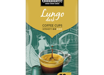 Caffé Gondoliere Lungo dark coffee cups