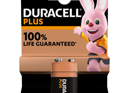 Duracell Plus 9V alkaline batteries