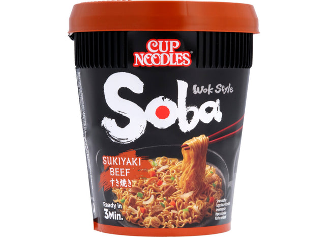Nissin Soba Cup Nudeln Sukiyaki Rindfleisch