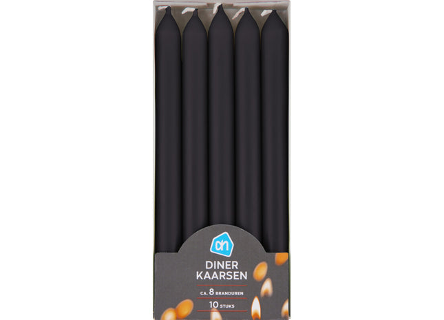 Dinerkaars zwart 8 uur zwart