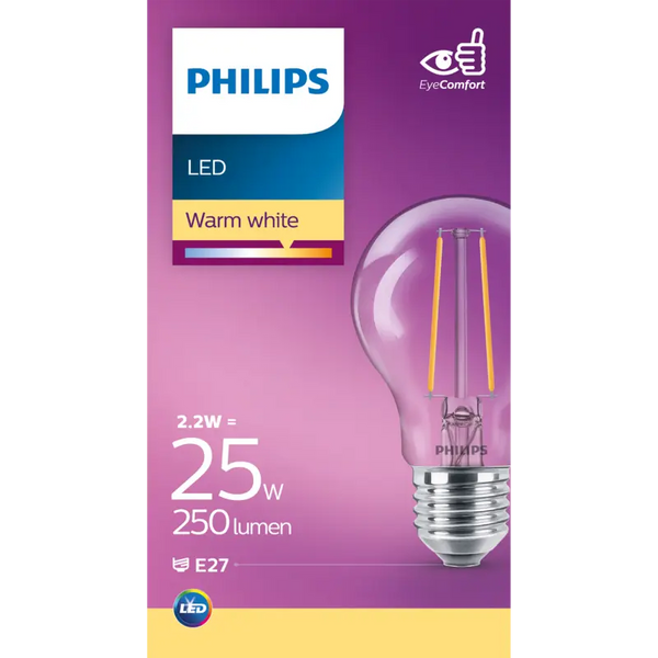 Philips LED bulb standard clear E27 25W