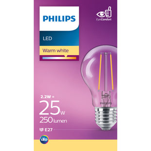 Philips Led fil standaard helder E27 25W