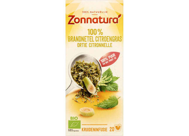 Zonnatura 100% brandnetel citroengras infusie