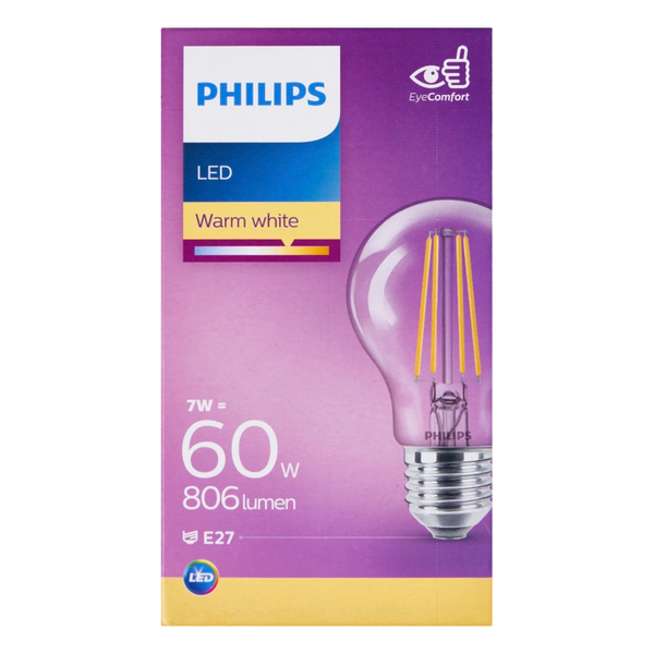 Philips LED bulb standard clear E27 60W
