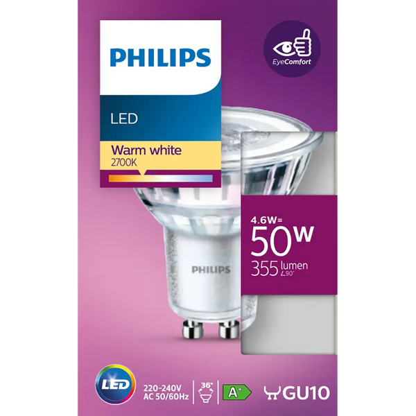 Philips LED spotlight GU10 50W